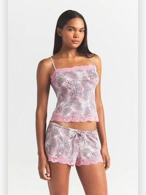 Skims lace cami and shorts pajama set